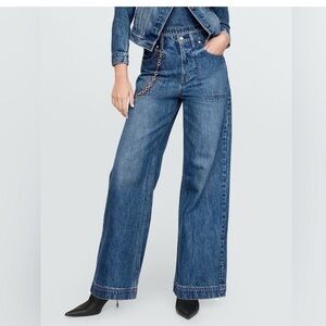 CULT GAIA Wide-Leg Chain Jeans